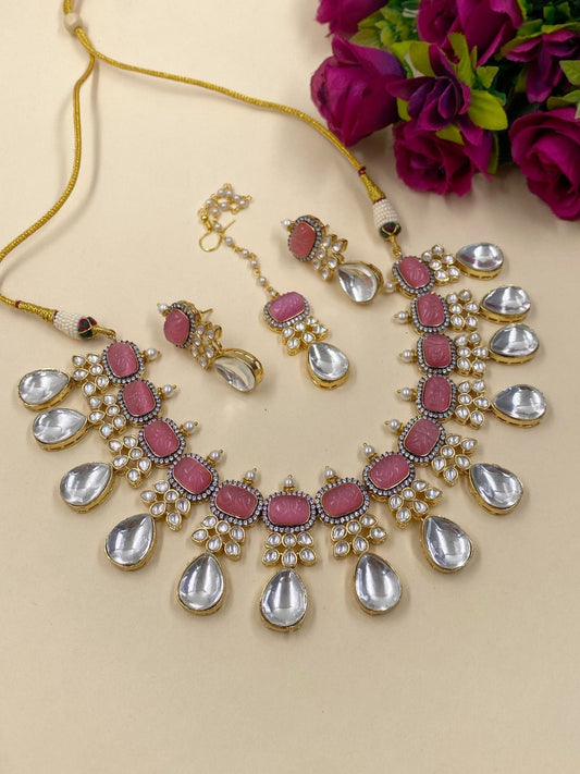 Designer Polki Necklace Set For Weddings By Gehna Shop Victorian Necklace Sets