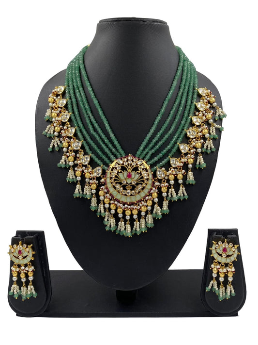 Designer Royal Look Jadau Polki Jewellery Necklace Set For Women Kundan Necklace Sets