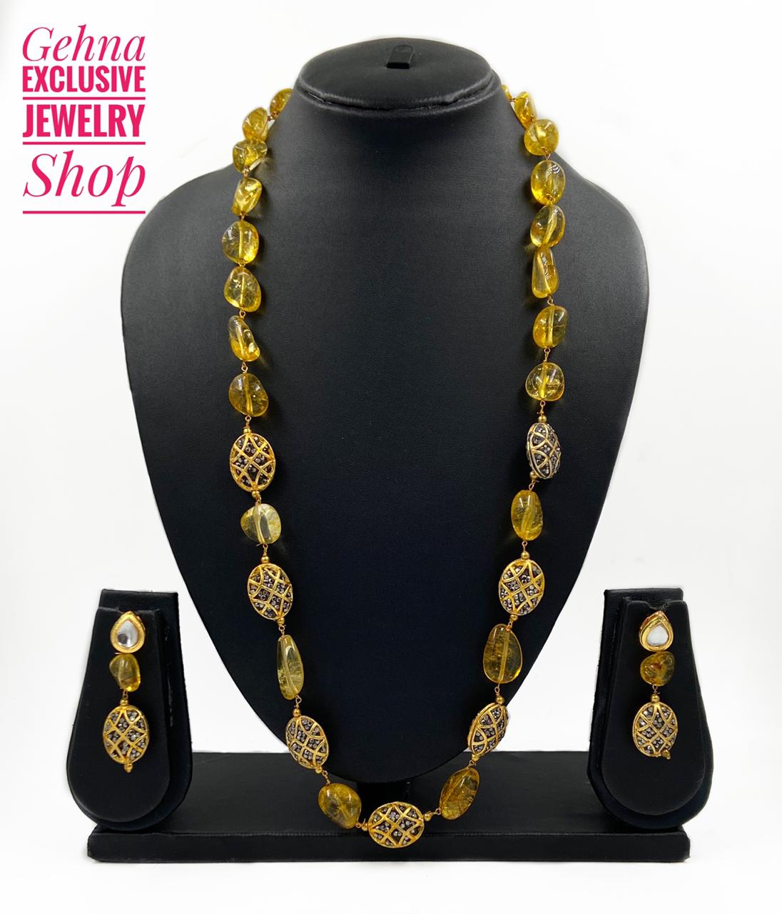 Designer Semi Precious Tourmaline Stone Single Strand Beaded Necklace For Woman Beads Jewellery