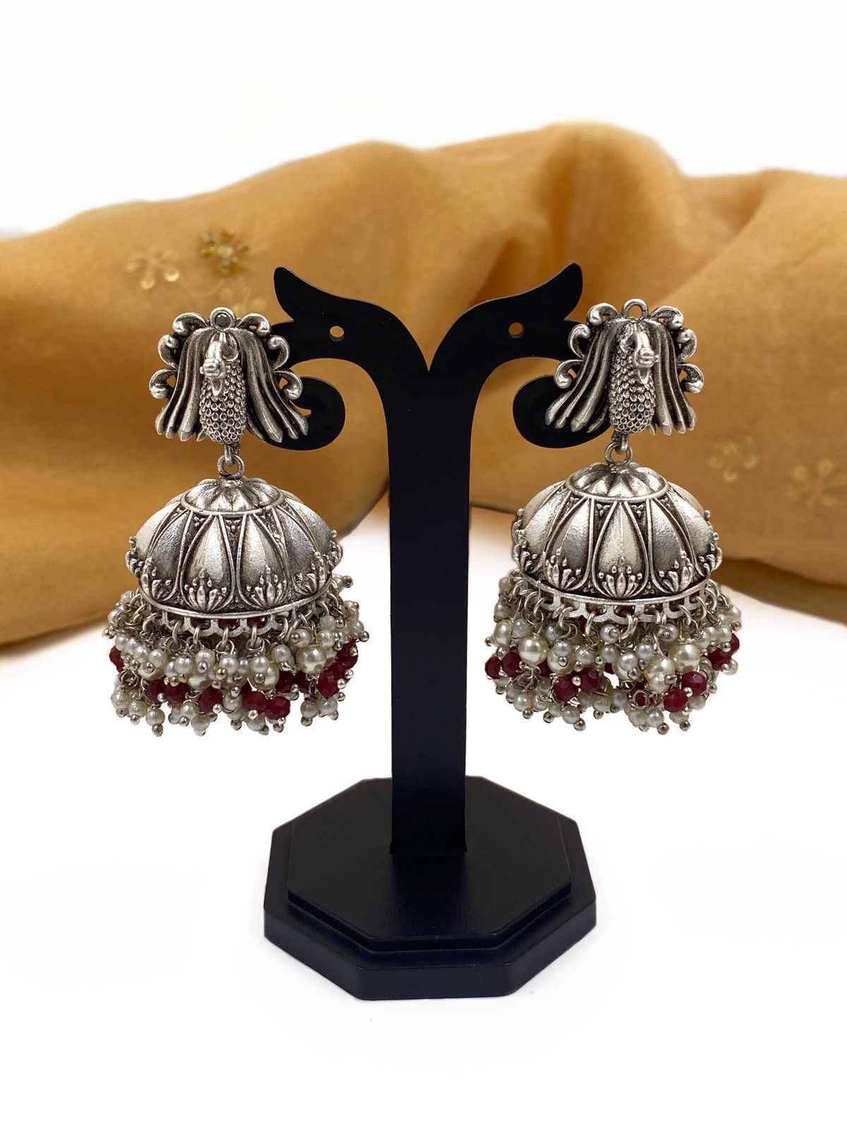 DouVei Gold Silver Indian Jhumka Earrings Gypsy Wedding India | Ubuy