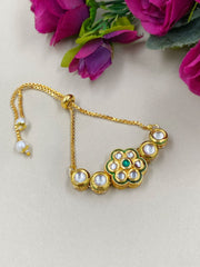 Ethnic Adjustable Kundan Bracelet For Weddings By Gehna Shop Bracelets