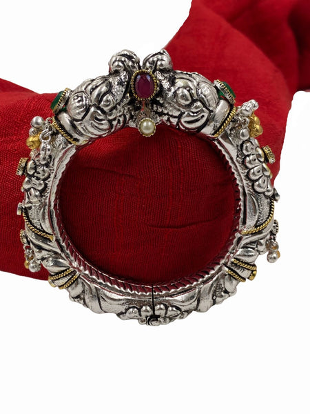 Buy Honbon Jewellery Silver Plated Oxidized Bracelet Kade kara Bangles Set  for Girls & Women at Amazon.in