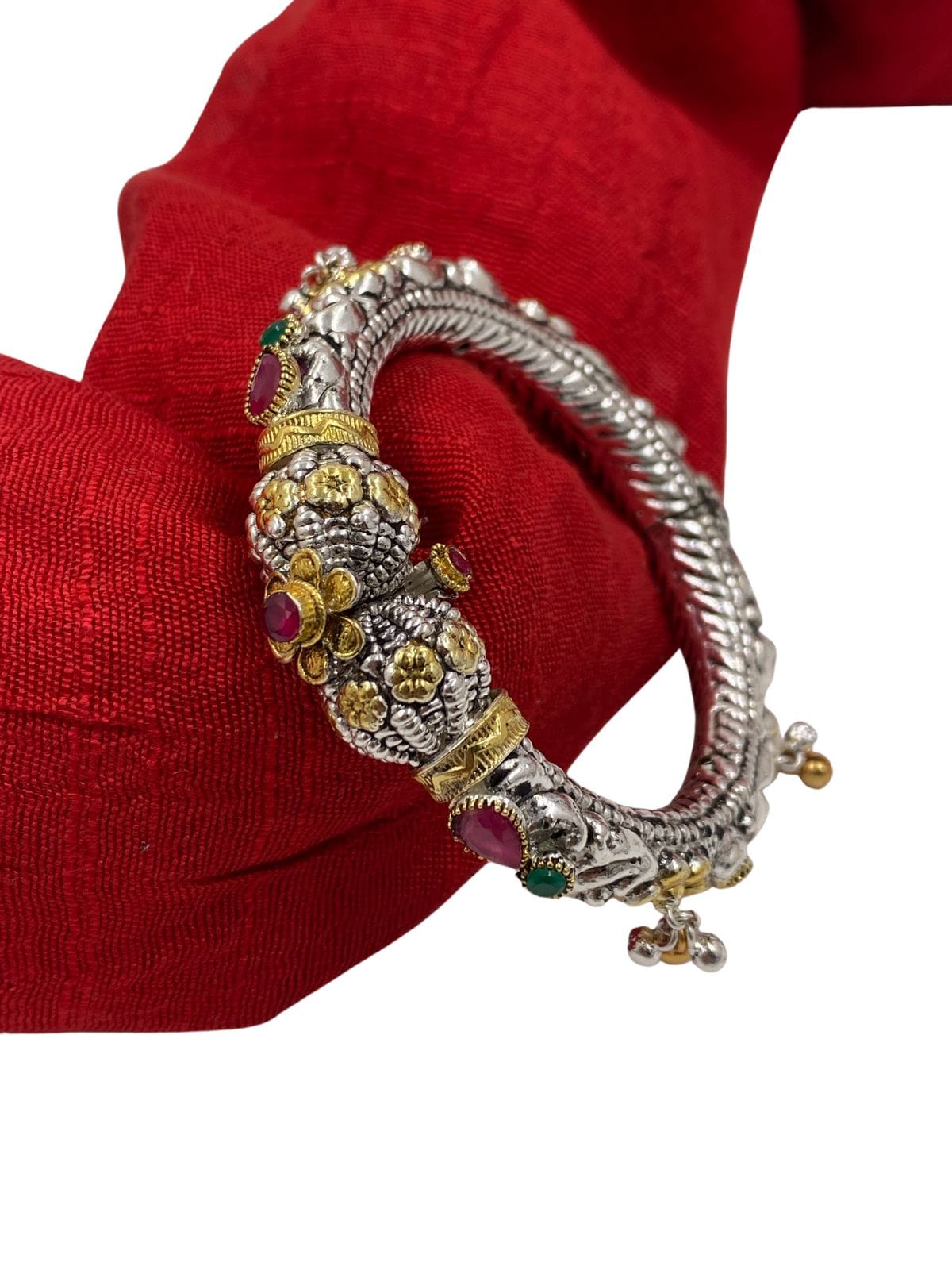 Buy Silver Shine Silver Plated Unique Punjabi Kada Bangle Bracelet For Boys  and Mens Online at Low Prices in India  Paytmmallcom