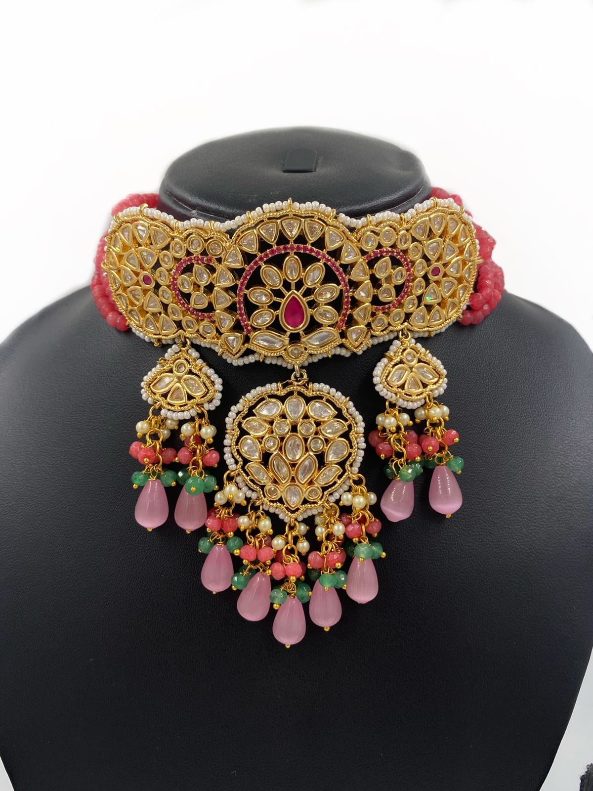 Exclusive Handcrafted Heavy Kundan Choker Necklace Set For Weddings By Gehna Shop Choker Necklace Set