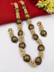 Fancy Handcrafted Antique Ganthan Pearl Beads Necklace By Gehna Shop Beads Jewellery
