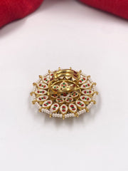 Gold Plated Adjustable Kundan Finger Ring For Ladies And Girls By Gehna Shop Finger rings