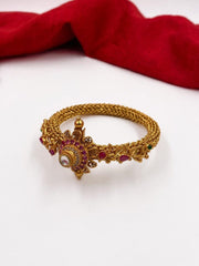 Gold Plated Antique Golden Kada Bangle Handcrafted For Ladies (1PC) Bracelets