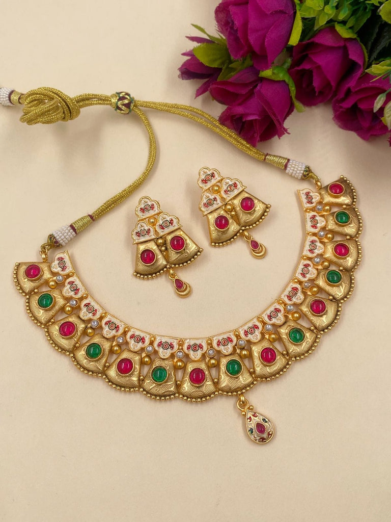 Artificial Golden Jewellery Gold Plated Artificial Gold Necklace