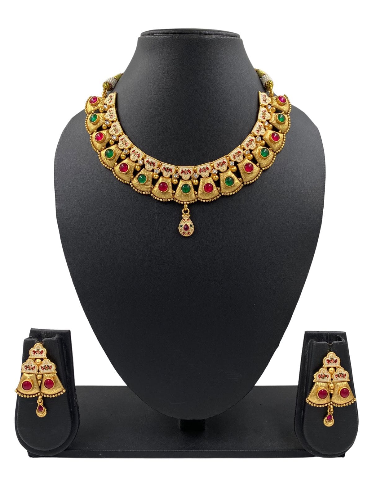 Gold Plated Artificial Gold Necklace Set By Gehna Shop Antique Golden Necklace Sets