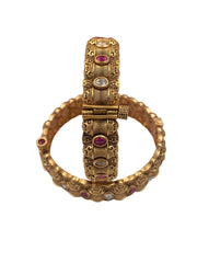 Gold Plated Artificial Openable Golden Bangles For Ladies By Gehna Shop Antique Golden Bangles