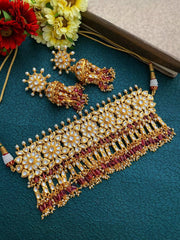 Gold Plated Bridal Kundan Choker Necklace For Brides By Gehna Shop Bridal Necklace Sets