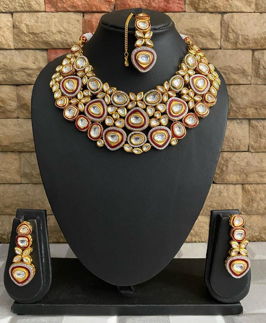 Buy Kundan Bridal Necklace Set For ladies Online