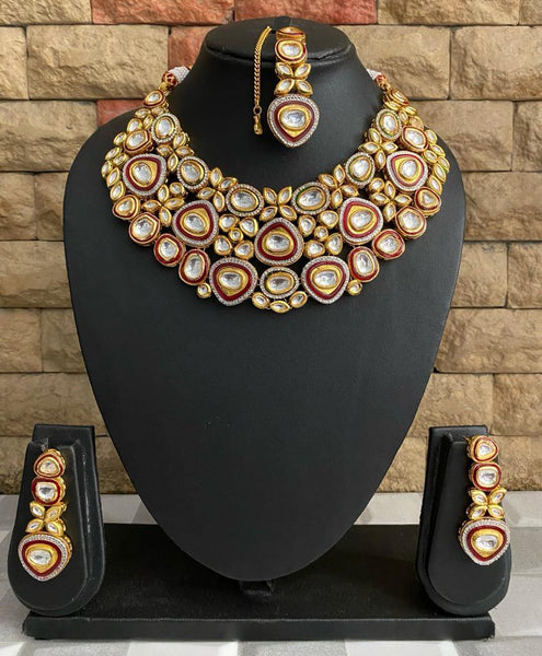 Buy Kundan Bridal Necklace Set For ladies Online – Gehna Shop