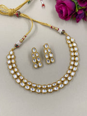 Gold Plated High Quality Vilandi Kundan Necklace Set By Gehna Shop Kundan Necklace Sets