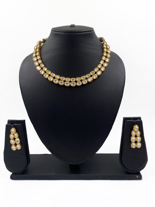 Gold Plated High Quality Vilandi Kundan Necklace Set By Gehna Shop Kundan Necklace Sets