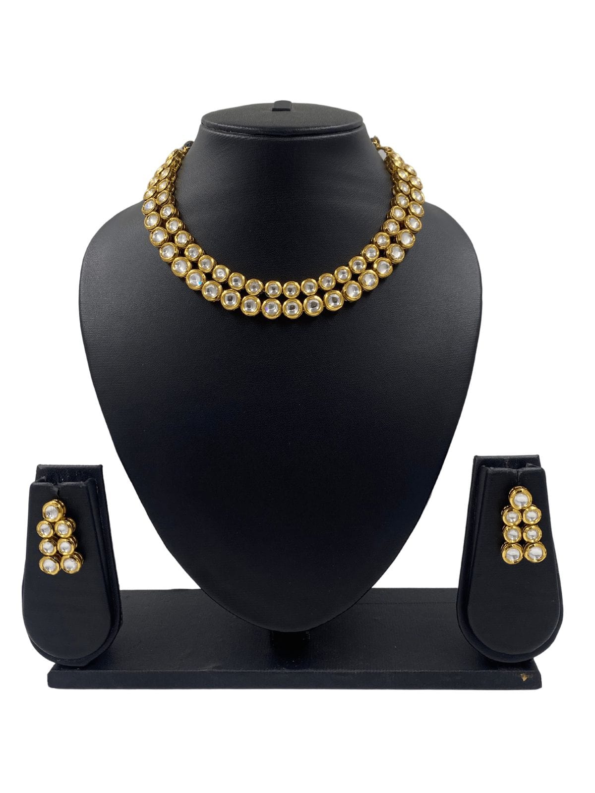 Gold Plated High Quality Vilandi Kundan Necklace Set For Weddings By Gehna Shop Kundan Necklace Sets