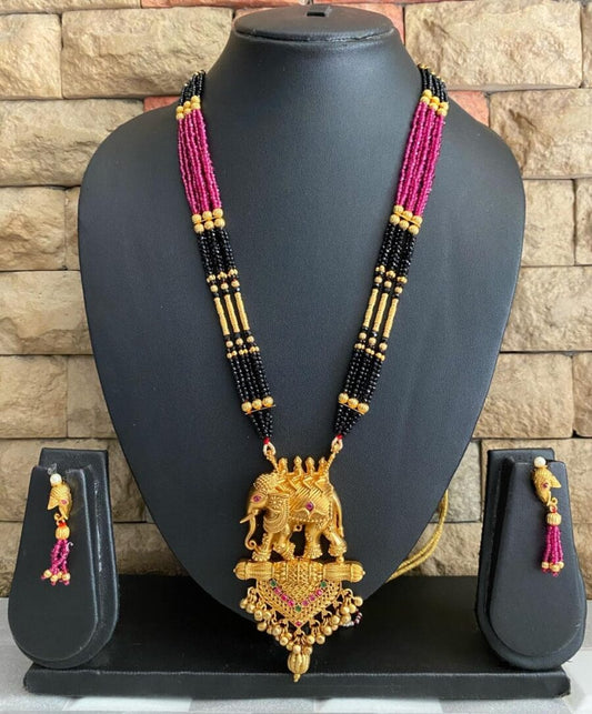 Black Elephant Pendant Necklace | Classy Men Collection