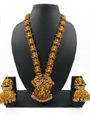 Gold Plated Lord Ganesha Long Temple Necklace Set For Women By Gehna Shop Temple Necklace Sets
