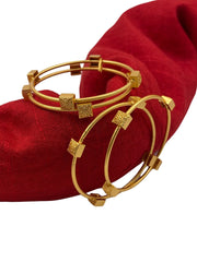 Gold Plated Simple Chudi Bangle Set Of 4 For Women By Gehna Shop Antique Golden Bangles