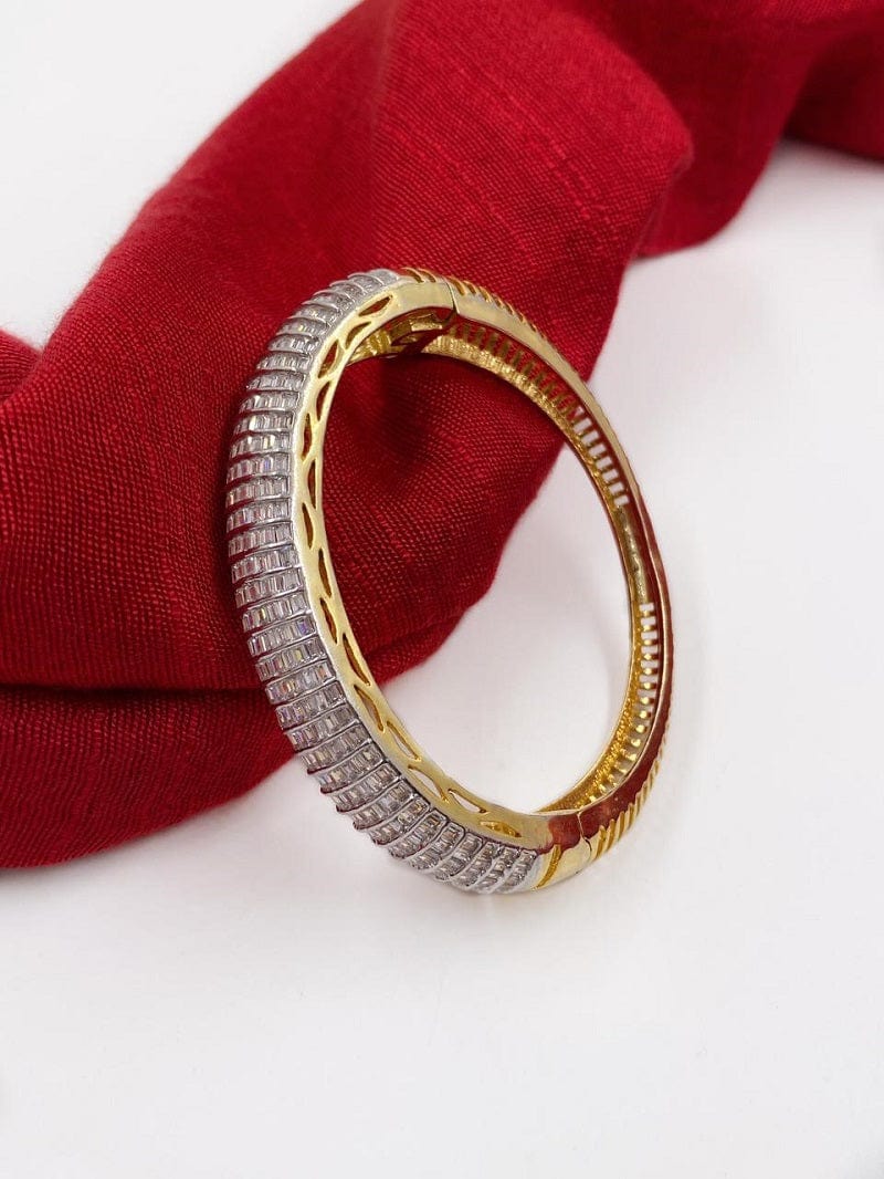 Golden Rhodium Plated American Diamond Bracelet For Women By Gehna Shop Bracelets