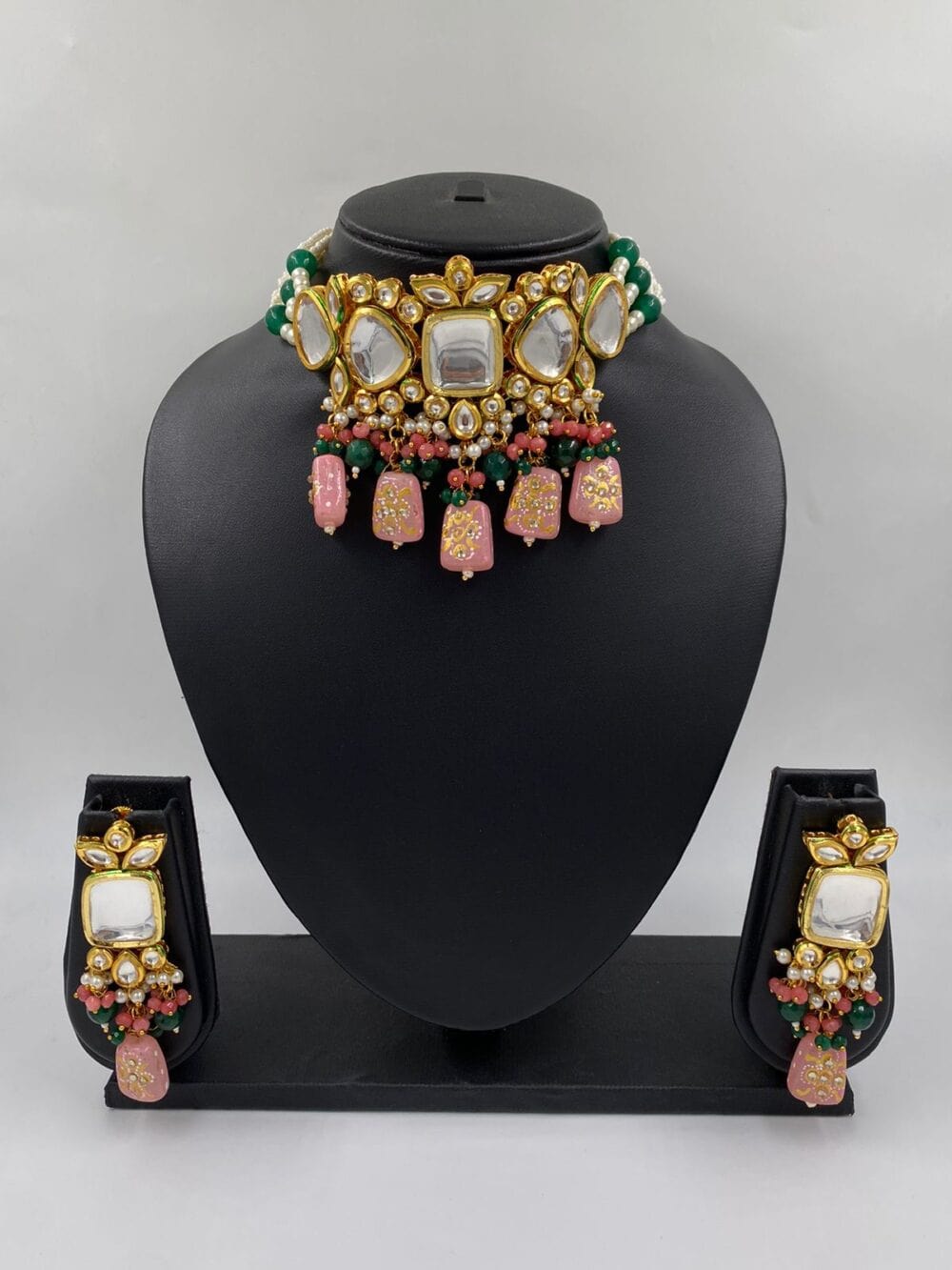 Handcrafted Gold Plated Kundan Choker Necklace Set By Gehna Shop Choker Necklace Set