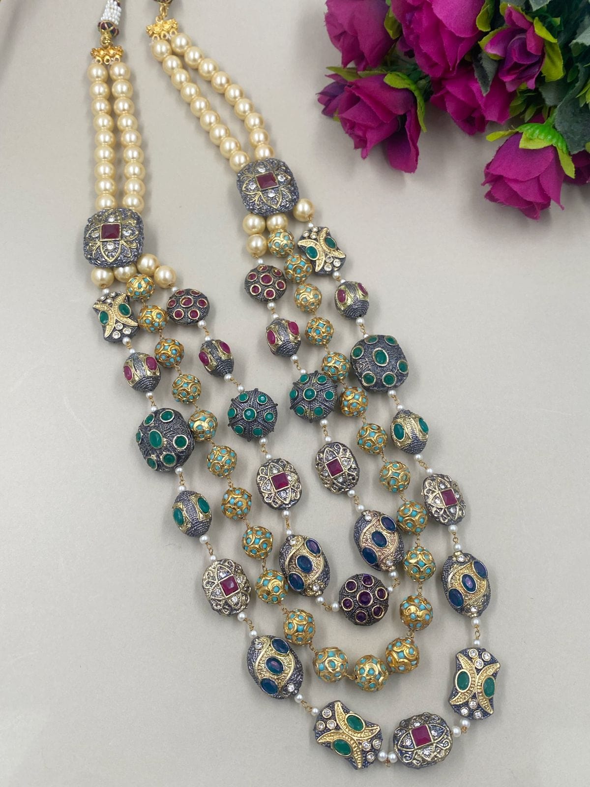 Multi-Stone Beaded Necklace 16 Inches – The Retrograde Shop