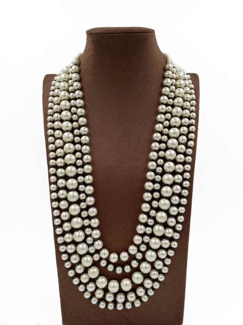 Handcrafted Multi Layered Beaded Pearls Necklace For Woman Beads Jewellery