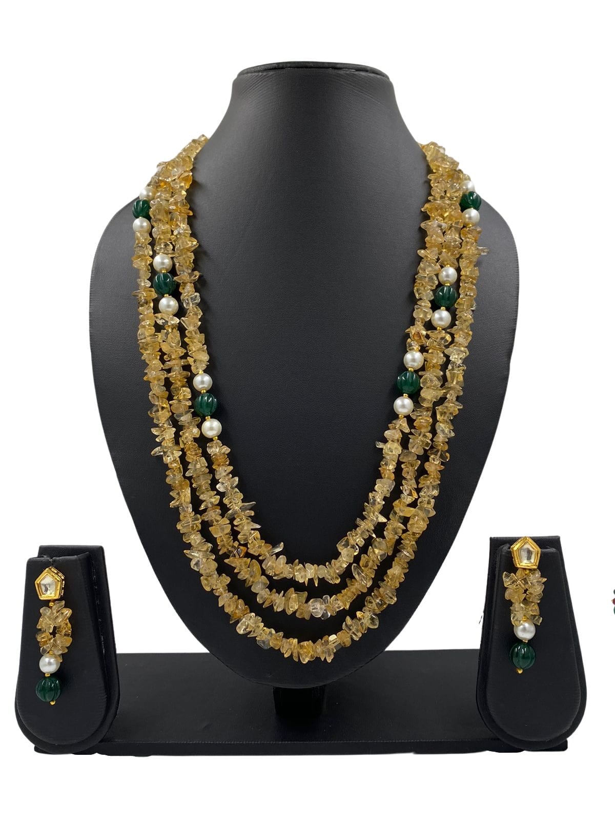 Handcrafted Semi Precious Yellow Citrine Long Beads Necklace For Women By Gehna Shop Beads Jewellery