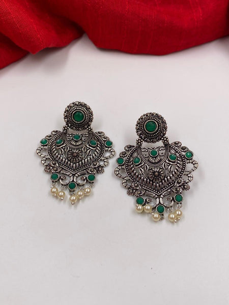 Buy Latest Silver Tone Oxidized Earrings online – Gehna Shop