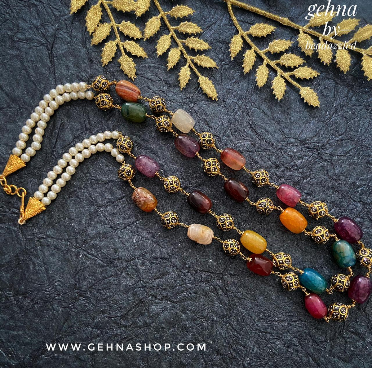 The Bombay Store Beaded Necklace with 5 Layers