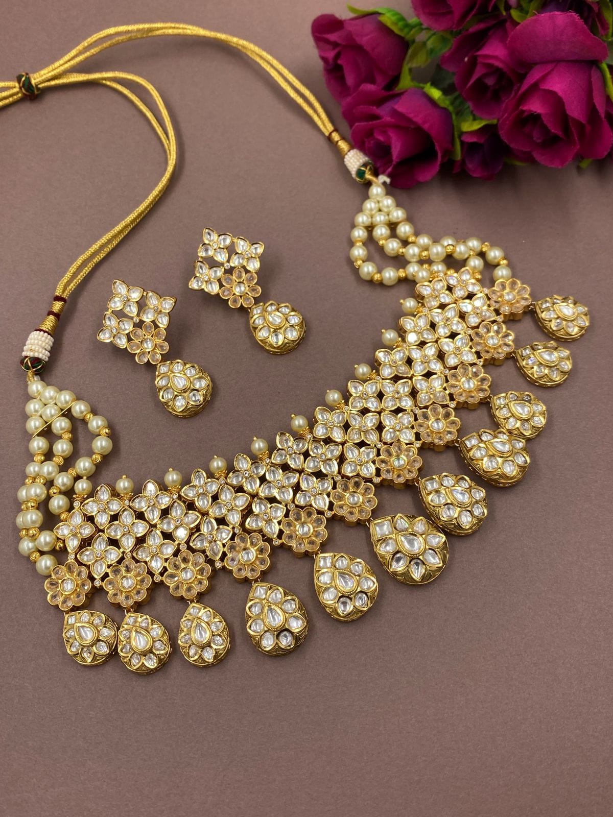 High Quality Bridal Kundan Choker Necklace Set By Gehna Shop Bridal Necklace Sets