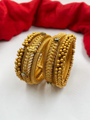 Imitation Designer Golden Bangles For Ladies By Gehna Shop Antique Golden Bangles