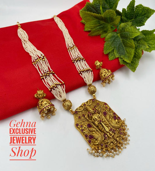 Lord Balaji Temple Necklace Set For Ladies By Gehna Shop Temple Necklace Sets