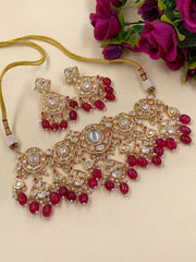 Maharani Bridal Polki Kundan Choker Necklace Set By Gehna Shop Bridal Necklace Sets