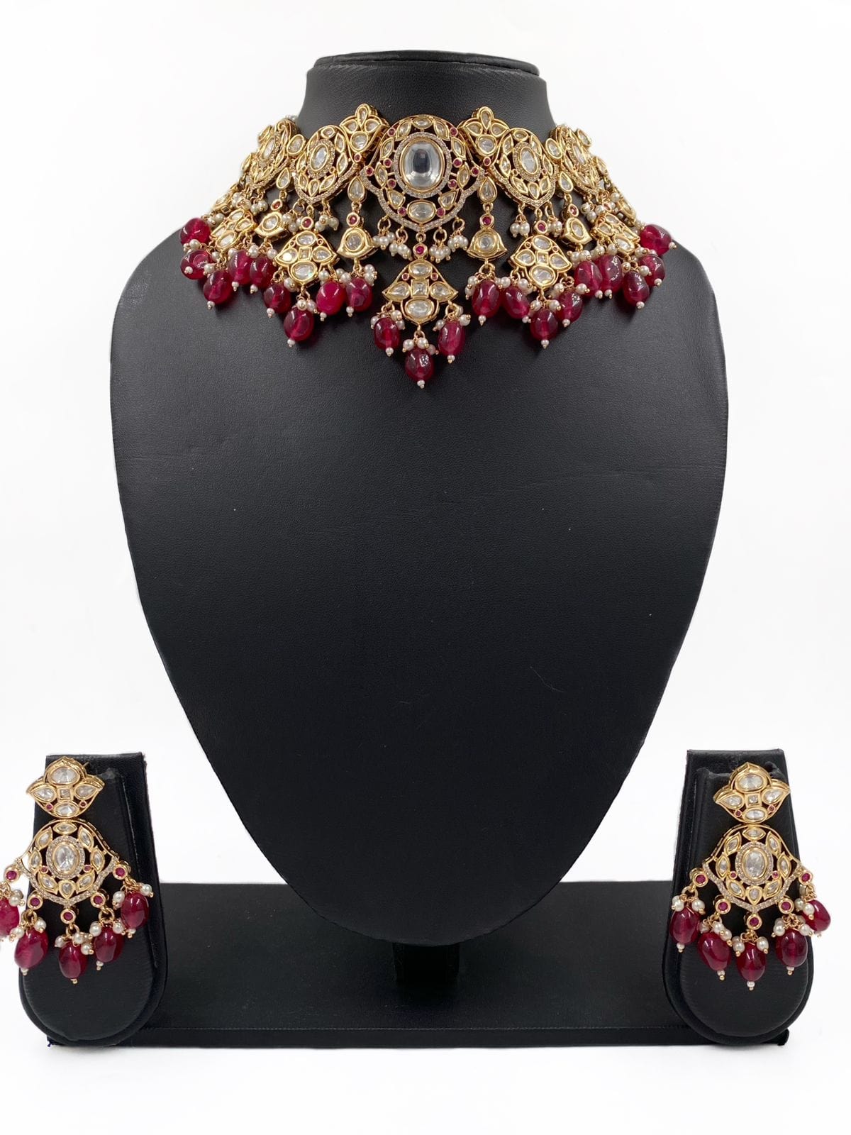 Maharani Bridal Polki Kundan Choker Necklace Set By Gehna Shop Bridal Necklace Sets