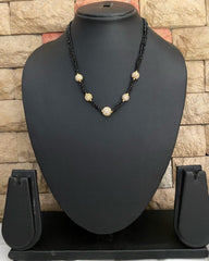 Mangalsutra Handcrafted In Black Spinal Beads With Ad Balls By Gehna Shop Mangalsutras
