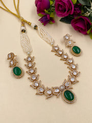 Misha Antique Polki Necklace Set By Gehna Shop Victorian Necklace Sets