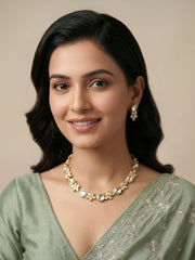 Neesa Short And Delicate Polki Necklace Set | Kundan Necklace Set For Girls