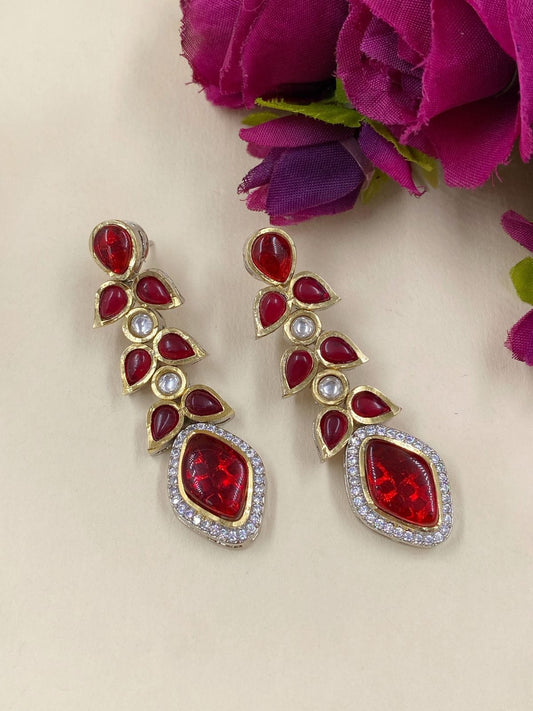 American Diamond Earrings Stylish Silver Plated Wedding Collection For  Women& Girl | Stylish earring, Rose gold earrings, Modern earrings