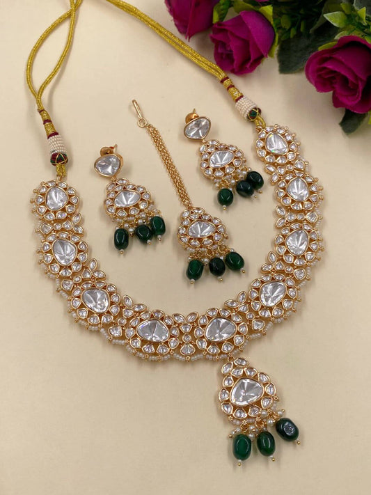 Mohini Designer Polki Wedding Jewellery Necklace Set By Gehna Shop Bridal Necklace Sets