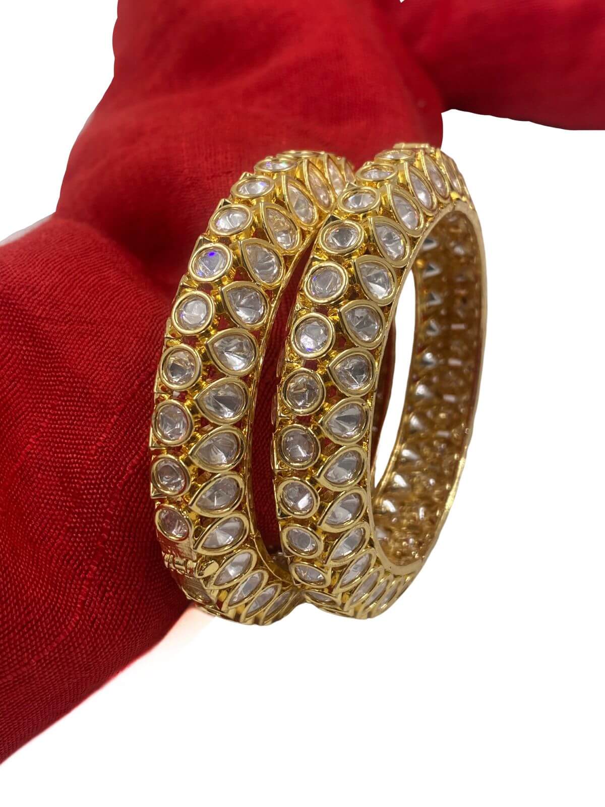 Mohini Gold Plated Kundan Bangles For weddings and parties 