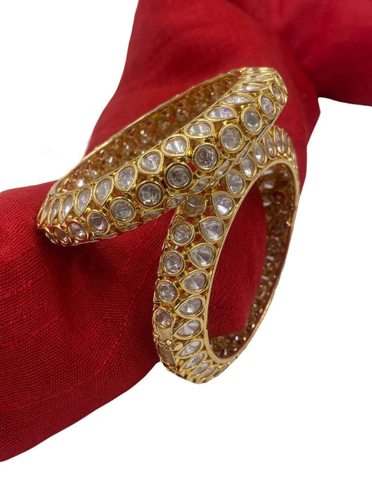 Mohini Gold Plated Kundan Bangles