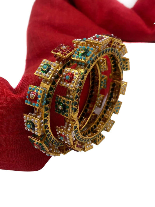 Multi Color Meenakari Pacheli Kada For Women By Gehna Shop Bracelets
