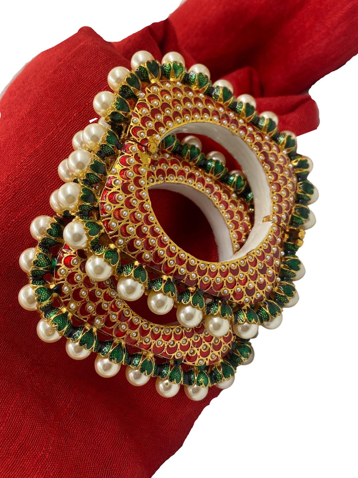 Myindiecraft Flower Jewellery Set With Shells Earrings & Bangles set -  Flower Jewellery