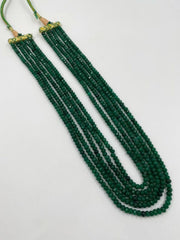 Multilayered Semi Precious Green Jade Beads Necklace By Gehna Shop Beads Jewellery