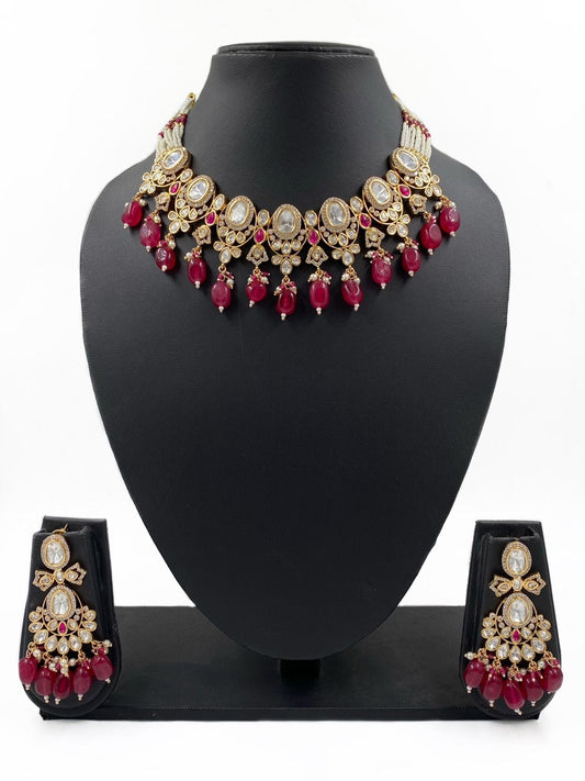 Nisha Designer Kundan Polki Choker Necklace Set By Gehna Shop Bridal Necklace Sets