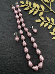 Original Pink Color Baroque Pearls Necklace By Gehna Shop Beads Jewellery