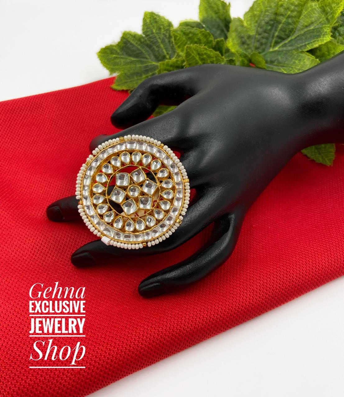 Buy Bindhani's Sparking White Stone Fancy Finger Rings For Women