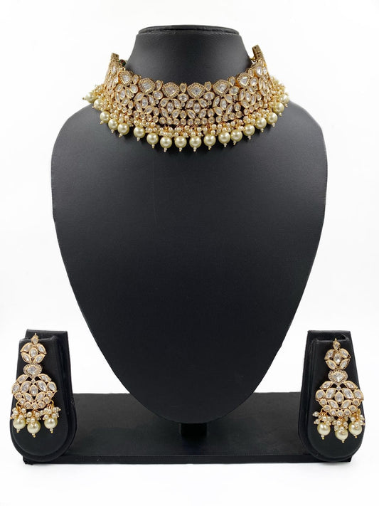 Padmavati Polki Kundan Bridal Choker Necklace Set By Gehna Shop Bridal Necklace Sets