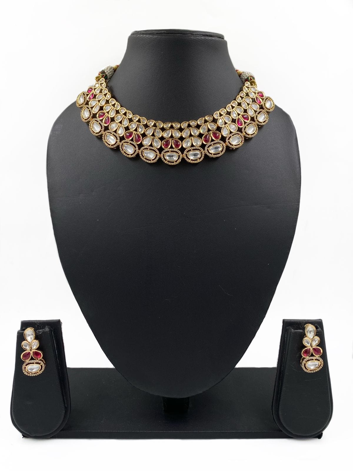 Parineeti Ruby Polki Kundan Wedding Choker Necklace Set By Gehna Shop Bridal Necklace Sets
